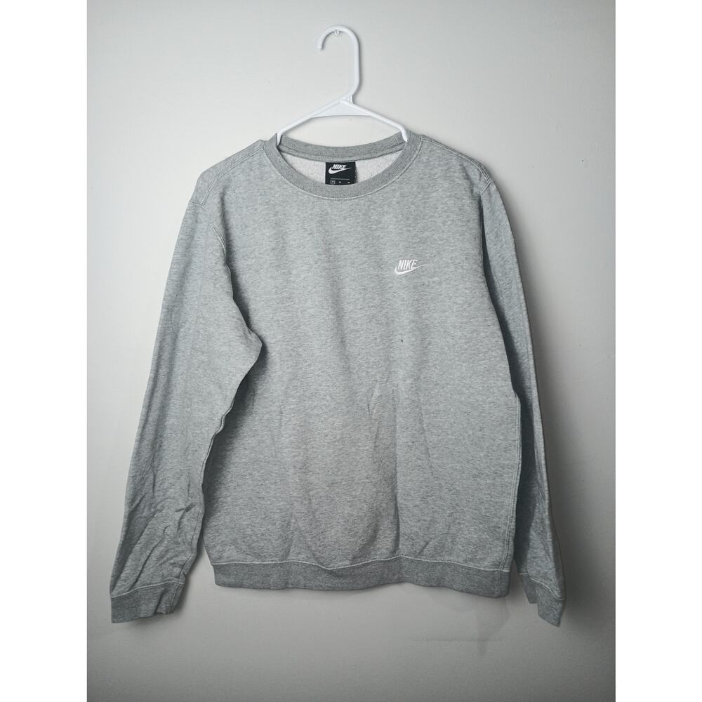 Nike Sportswear Club Fleece Crewneck Sweatshirt‎ Gray Men's Medium Pullover